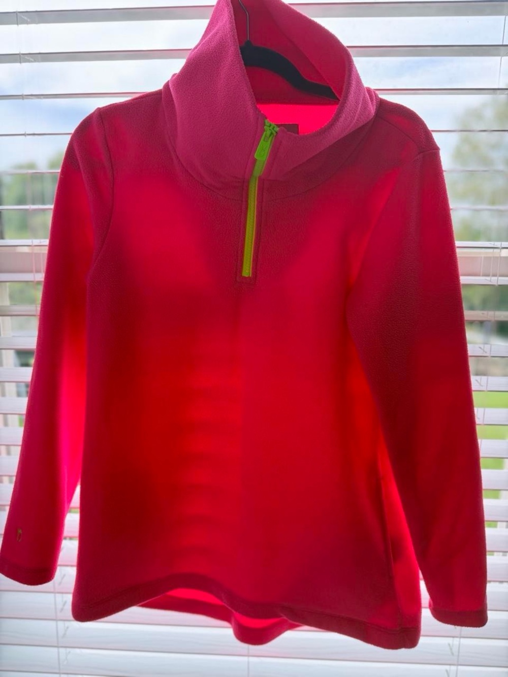 Dudley Stephens Prospect Pullover Hot Pink Vello Fleece Quarter Zip Women’s M